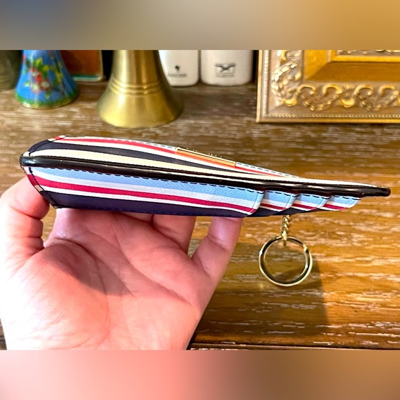 Kate Spade Carsen Crossbody Bag LaurelWay Striped Multicolor Vinyl Purse & coinp - Picture 8 of 12